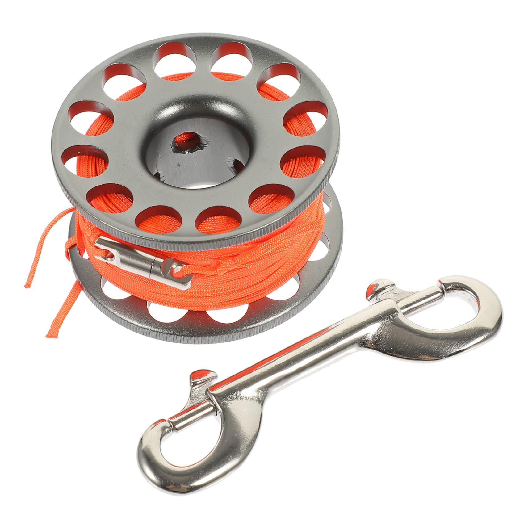 KOMBIUDA Portable -winder Dive Reel Scuba Diving Spool Buoy Clip Essential for Diving Accessories