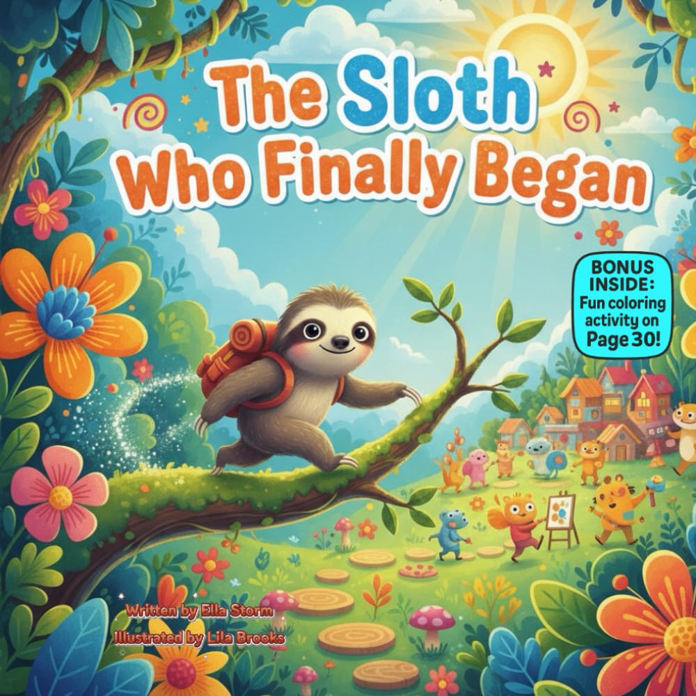 The Sloth Who Finally Began: A Funny Rhyming Picture Book About Starting Small and Trying