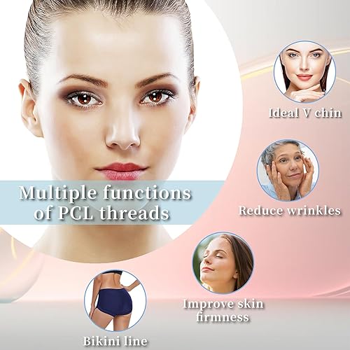 Miniatura 2 de elves Hilos PCL para estiramiento facial, hilos suaves, punta afilada, elevación facial con tipo mono de larga duración, ajuste de la piel,