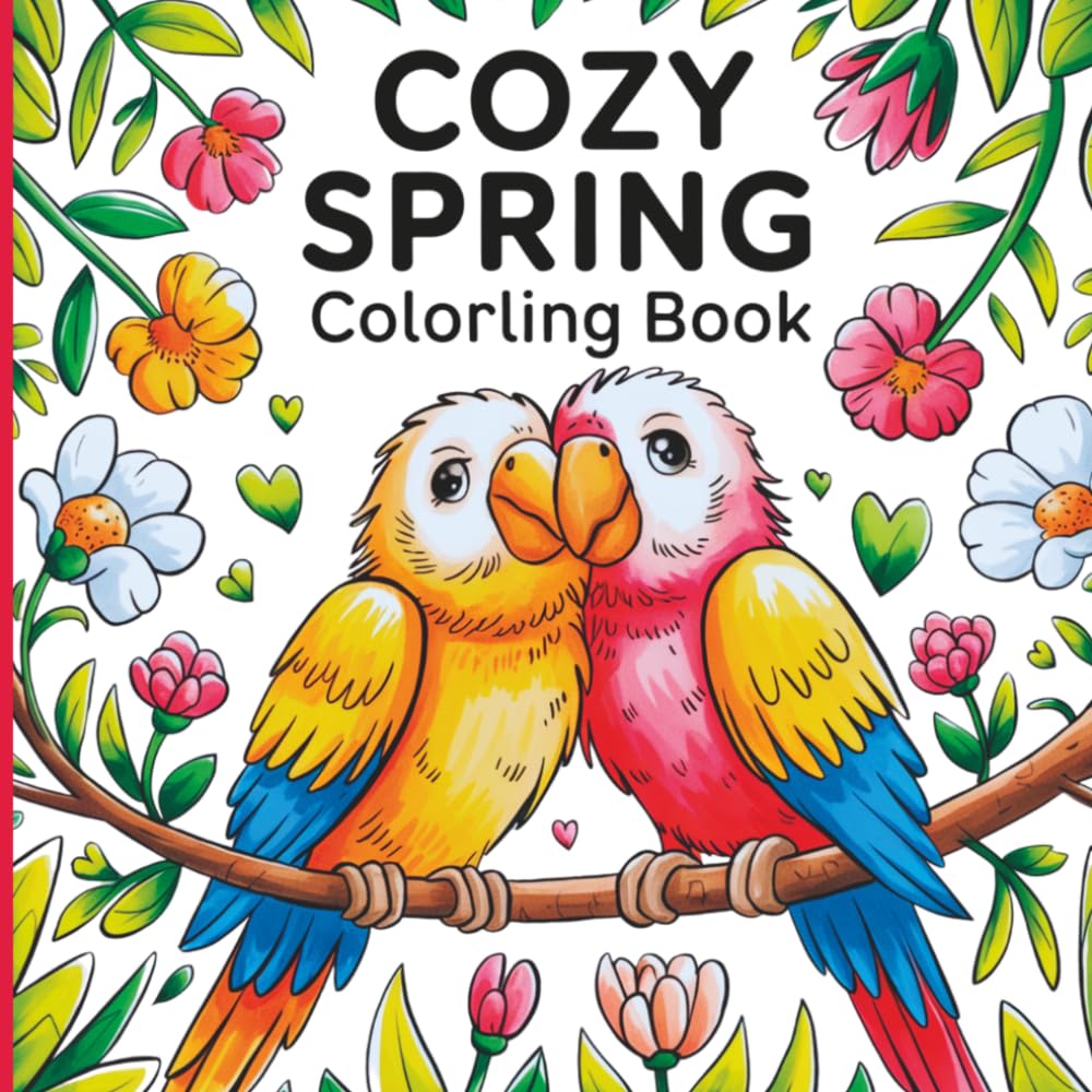 Cozy Spring Coloring Book: Relaxing Nature Scenes, Flowers, Gardens & Peaceful Moments for Stress Relief and Creativity