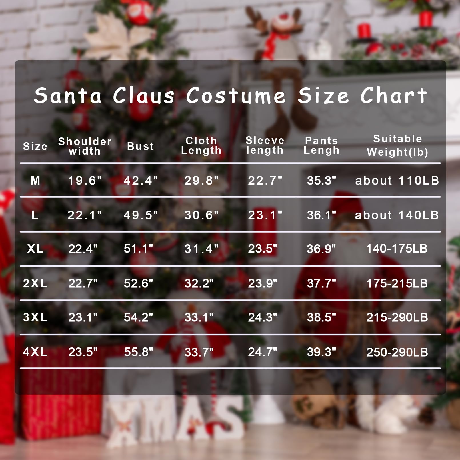 EOZY Disfraz de Papá Noel de lujo de 10 piezas, traje de Papá Noel de felpa roja vintage con bolsa de regalo