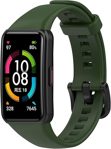 Miniatura 5 de TenCloud Paquete de 5 correas para reloj inteligente Honor Band 6, compatible con Huawei Honor Band 6, correa de repuesto impermeable