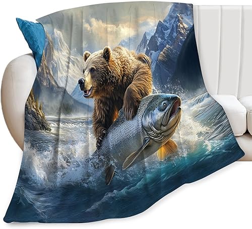 Miniatura 623 de Tijuboni Manta con diseño de tortuga marina y océano, regalos náuticos para mujeres, hombres, niñas, niños y adultos, manta de franela suave para