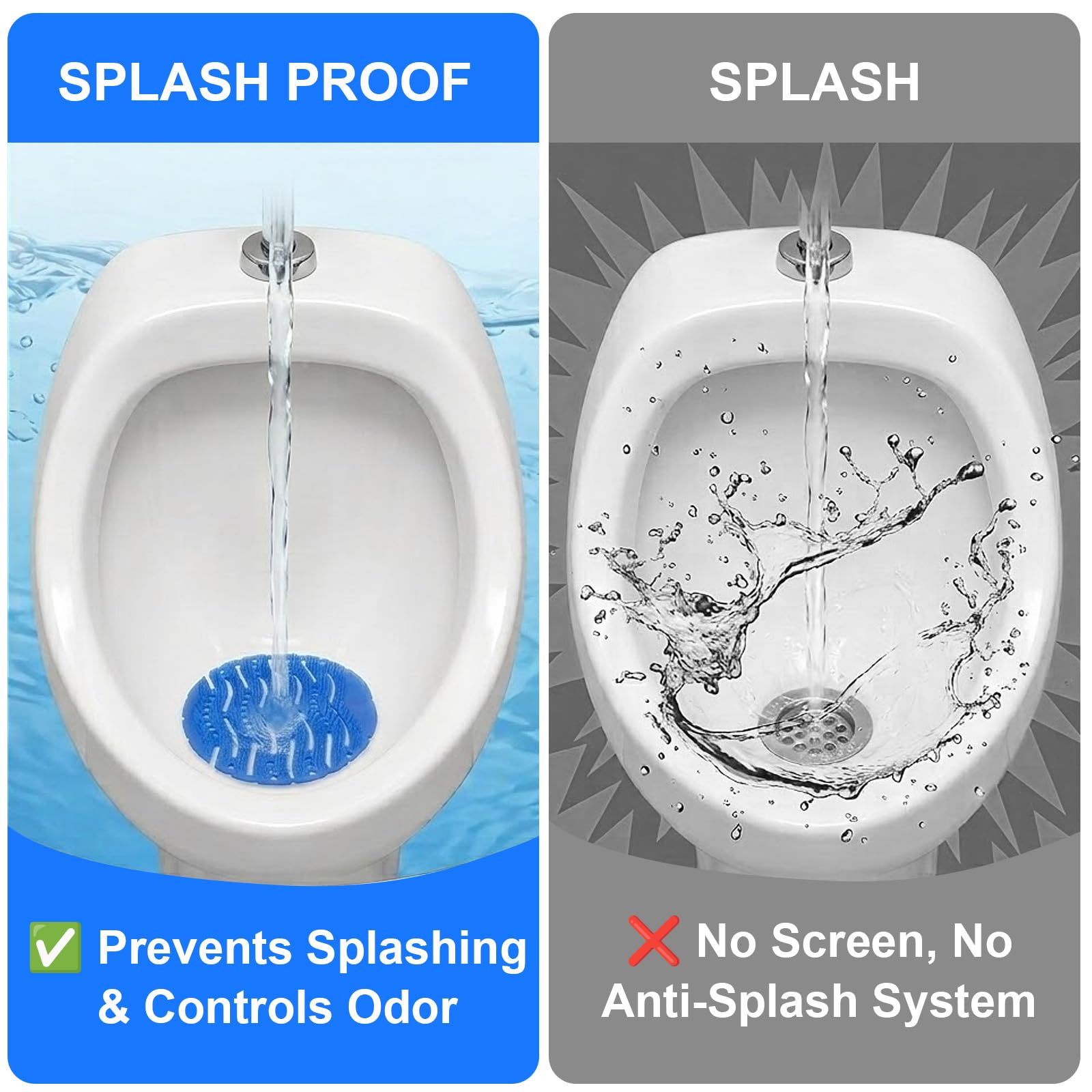 Rejillas Urinario con Fragancia 16 Piezas, Filtro Anti Olor y Anti Salpicaduras, Desodorante WC Universal PVC