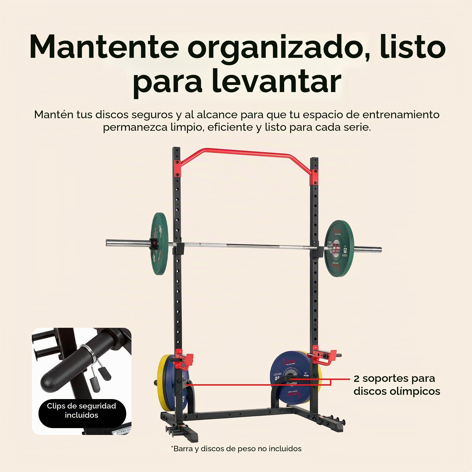 Sunny Health & Fitness Prensa vertical multifuncional ajustable para sentadillas, prensa de hombro, prensa de banco inclinada, filas de mancuernas, rizos de bíceps, peso muerto