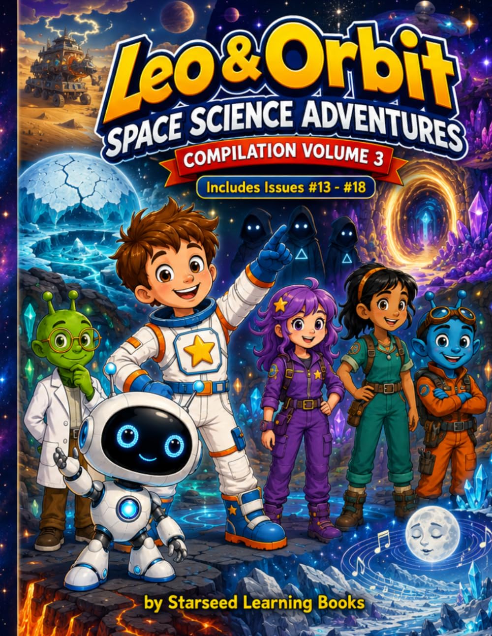 Leo & Orbit Space Science Adventures: A Science Comic Book for Kids – Compilation Volume 3 (Issues #13 - #18)