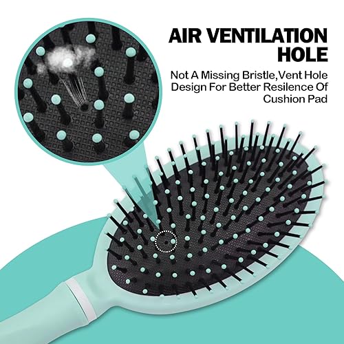 Miniatura 6 de HAITAO - Cepillo de pelo desenredante, cepillo desenredante, no más enredos, se desliza a través de los enredos con facilidad para todo tipo de