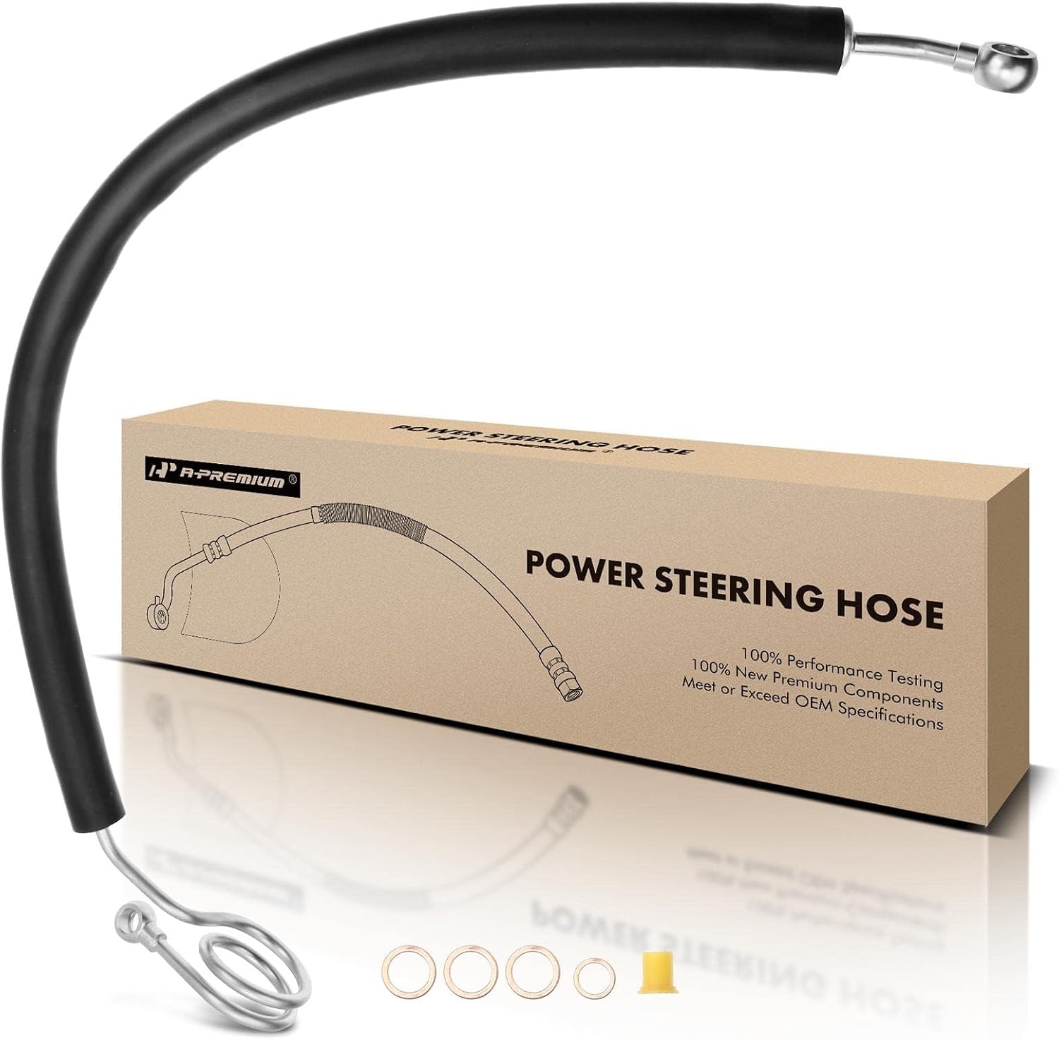 A-Premium Power Steering Pressure Hose Line Assembly Compatible with Volkswagen Passat 1998-2005 1.8L & Audi A4 1997-2002 1.8L, A4 Quattro 1998-2001 1.8L, Pump to Gear/Rack Pinion