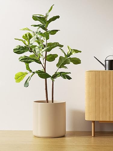 Miniatura 3 de LE TAUCI Macetas de 12 pulgadas para plantas, maceta grande de cerámica para plantas de interior, macetas modernas de mediados de siglo con orificio