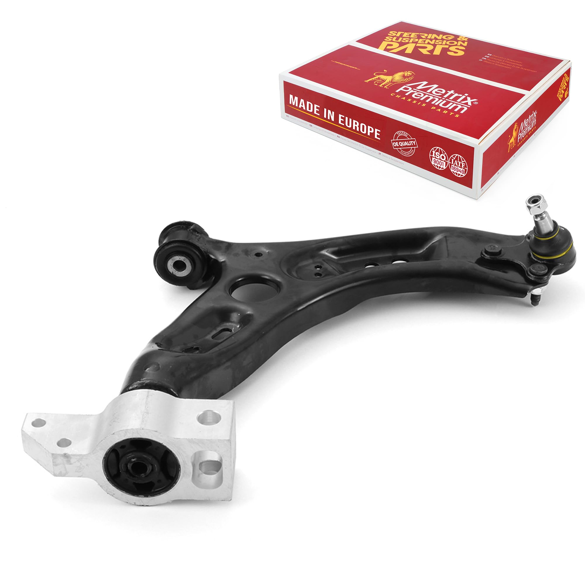 Made in Europe - Metrix Premium Front Right Lower Control Arm and Ball Joint Assembly RK622855 Fits 2010-2017 Volkswagen Tiguan, 2011-2017 Volkswagen CC