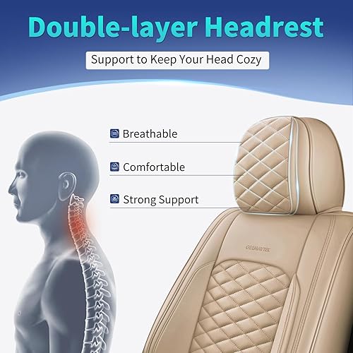 Miniatura 4 de Juego completo de fundas de asiento de automóvil, fundas de asiento de cuero para automóviles, protector universal de asiento de automóvil