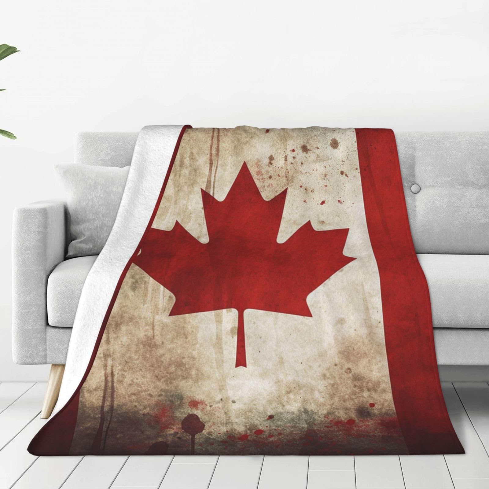 Plaid polaire Canada pour canapé et bureau, la couverture en peluche idéale pour vos soirées cocooning