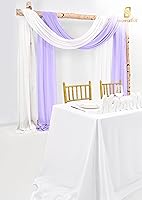 Vista 244 de Tela para envolver arco de boda, 4 paneles de 28 x 20 pies, cortinas de arco de boda rosa para ceremonia, cortinas de tela de gasa para cenador