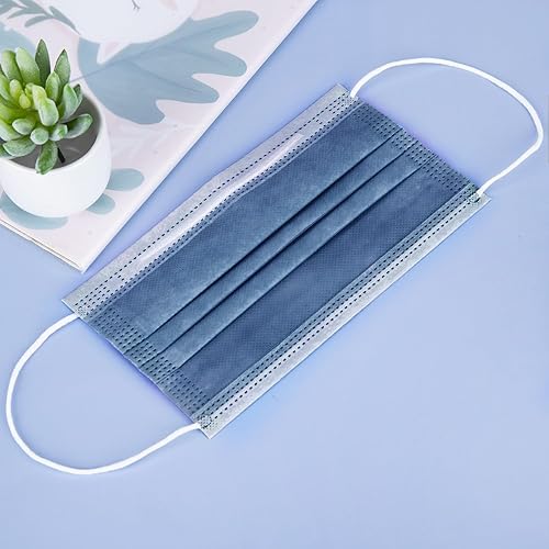 Miniatura 74 de Borje Cubrebocas desechables, 100 unidades, color negro, máscaras faciales de protección de 3 capas Multicolor 100 Uds