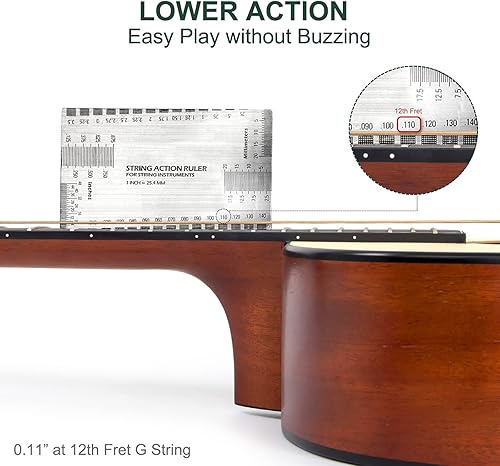 Miniatura 5 de AKLOT Guitarra acústica para principiantes, tamaño completo, 44, guitarras populares, kit de iniciación de guitarra acústica (madera de pruce con