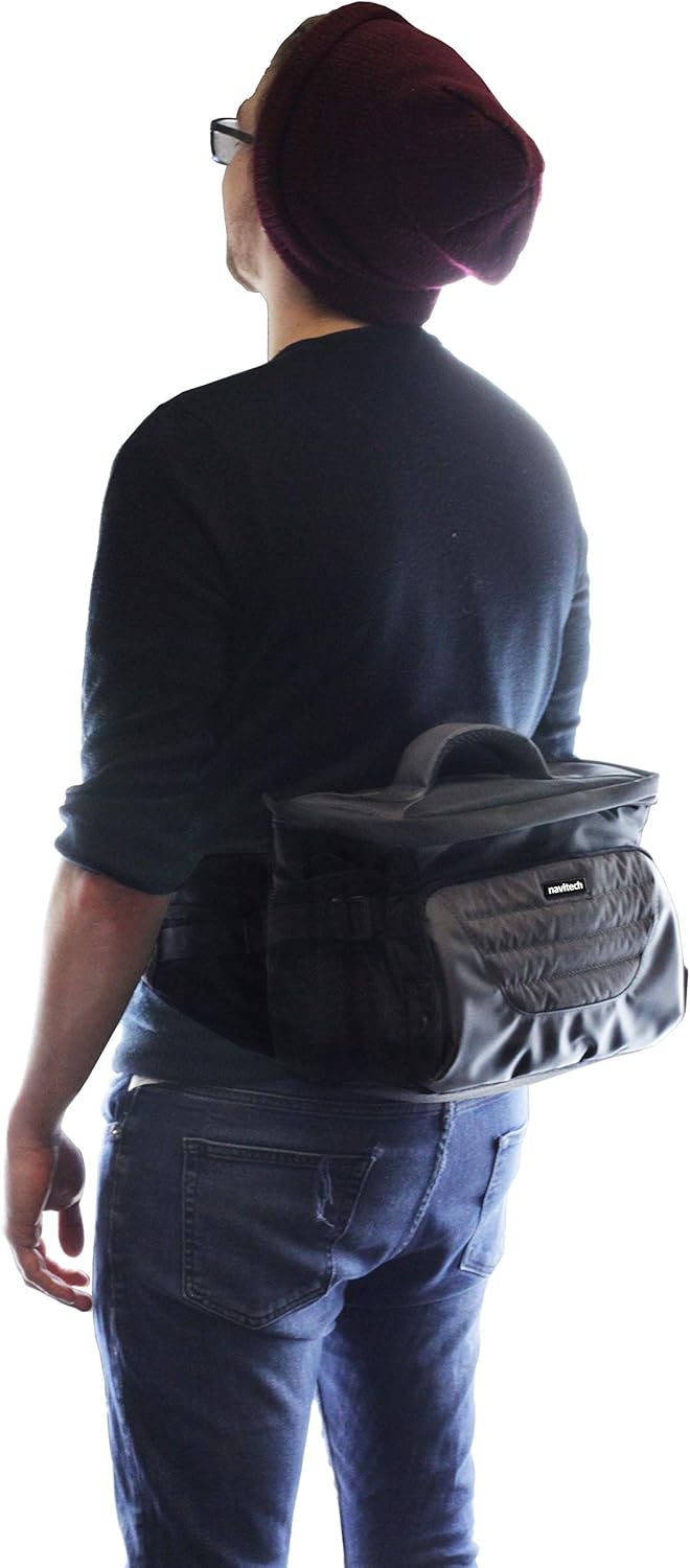 Navitech Grey Camcorder/Camera Bag Case Cover Compatible with The Canon Vixia HF G50, Canon XC 15 4K, Canon XA with Shoulder and Belt Straps