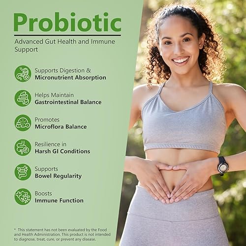 Miniatura 4 de Cápsulas probióticas - 23 mil millones de UFC ++, probiótico diario mejorado para la salud digestiva, apoyo inmunológico y equilibrio intestinal -