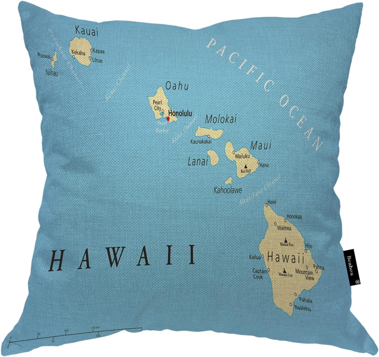 Beabes 18x18 Inch Cushion Case Decor Hawaii Islands, Hawaii