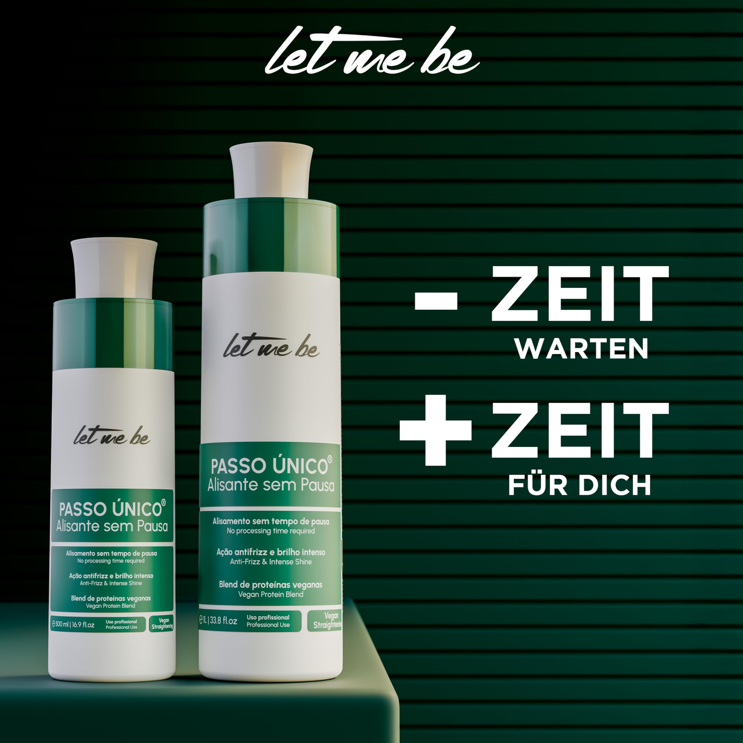 Let Me Be – NEUES BRASILIANISCHES GLÄTTUNGSPRODUKT OHNE WARTEZEIT! Vegan & Formaldehydfrei, Keratin Haarglättung mit Aminosäuren, hydrolysiertem Keratin, Anti-Frizz Pflege - 500ml