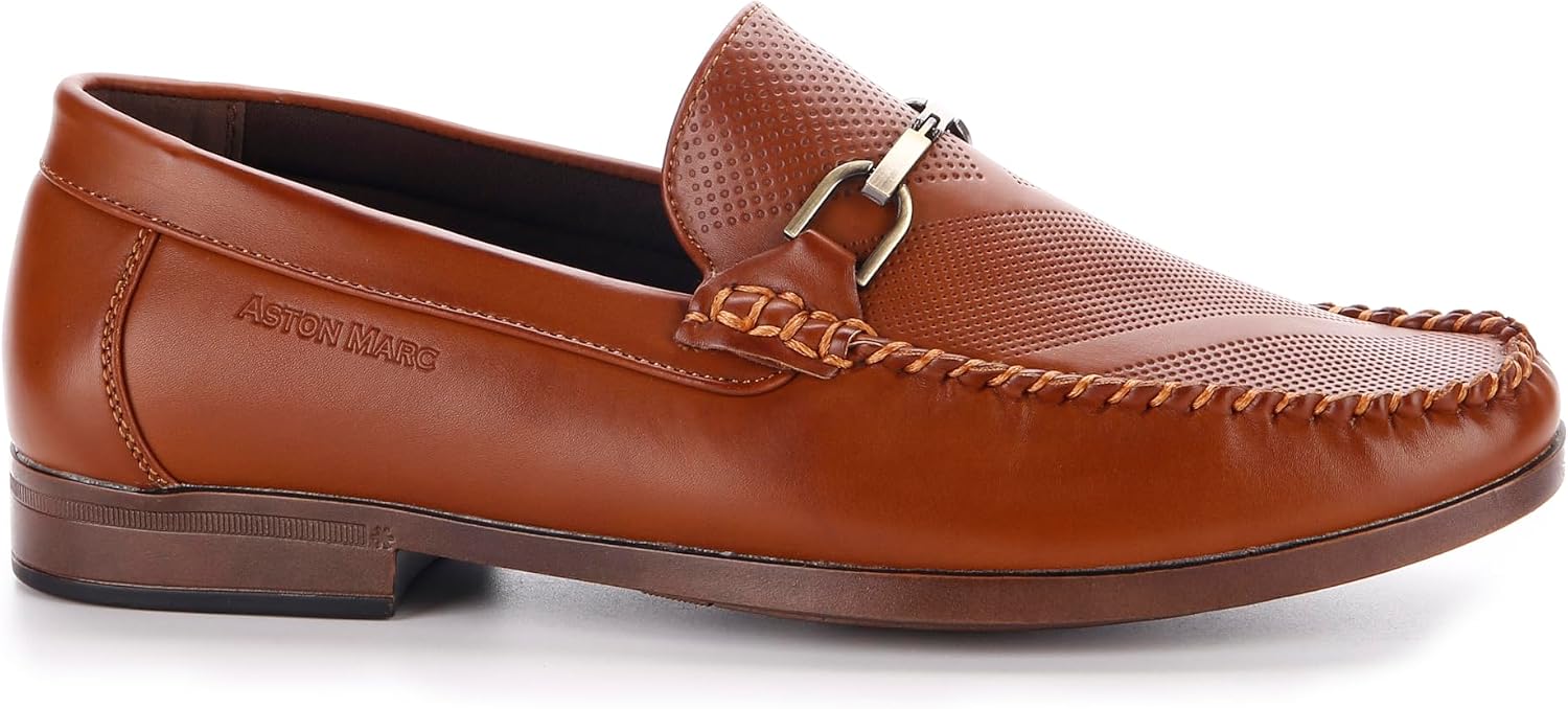 Aston Marc Casual Dress Loafers for Men, Stylish Slip on Shoes for Office, Weddings and Formal Events