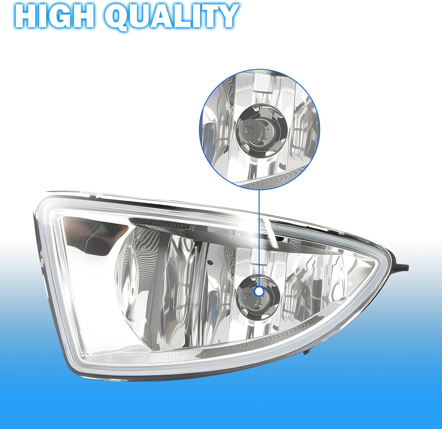 Driving Fog Lights Compatible with 2004-2005 Honda Civic 2/4DR 1 Pair Bumper Fog Lamps with Halogen Bulb, Switch and Harness (Clear Lens)