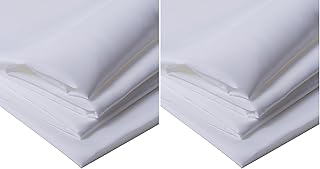 IPEA Futterstoff Stoff Weiß - 200 cm x 150 cm - Made in Italy - Meterware zum Nähen, Kleidung, Futter, Jacken, Hosen, Röcke, Möbel, Kissen - Polyester Stoff zum Futter (Packung mit 2)