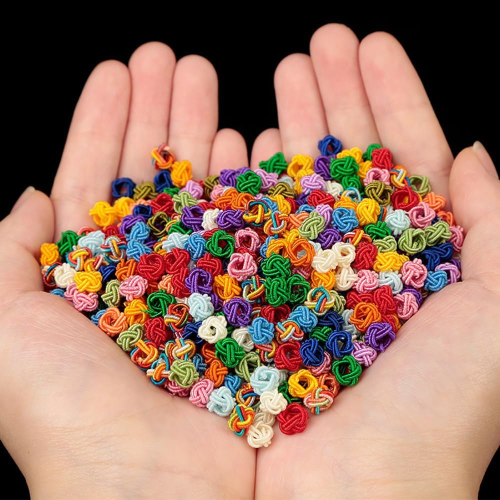 Chinese Knot Coil, 160PCS Small Pineapple Buckle for DIY Arts Crafts, Bracelet, Necklace, Chinese Knot Accessory