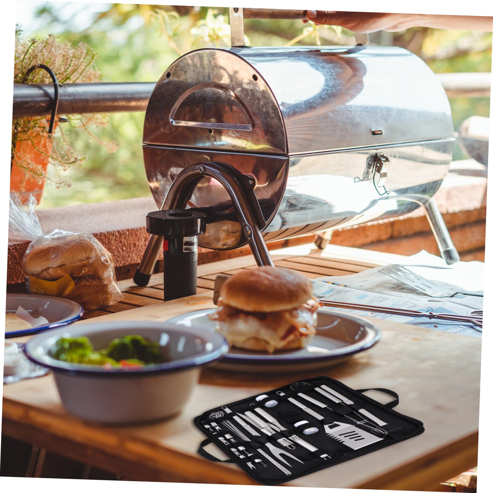Toyvian Kit Utensili Barbecue Acciaio Inossidabile Strumenti Outdoor Camping Accessori Cucina Utensili Per Barbecue Kit Di Per Per