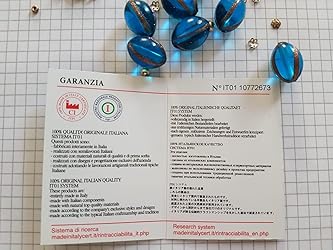 Venetiauru - Collana per donna con pendente in vetro originale di