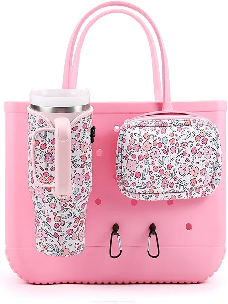 MEETI 4PCS Organizer Holder for Bogg Bag, Accessories for Bogg Bags, Phone & Cup Holder compatible with Bogg Bag Original