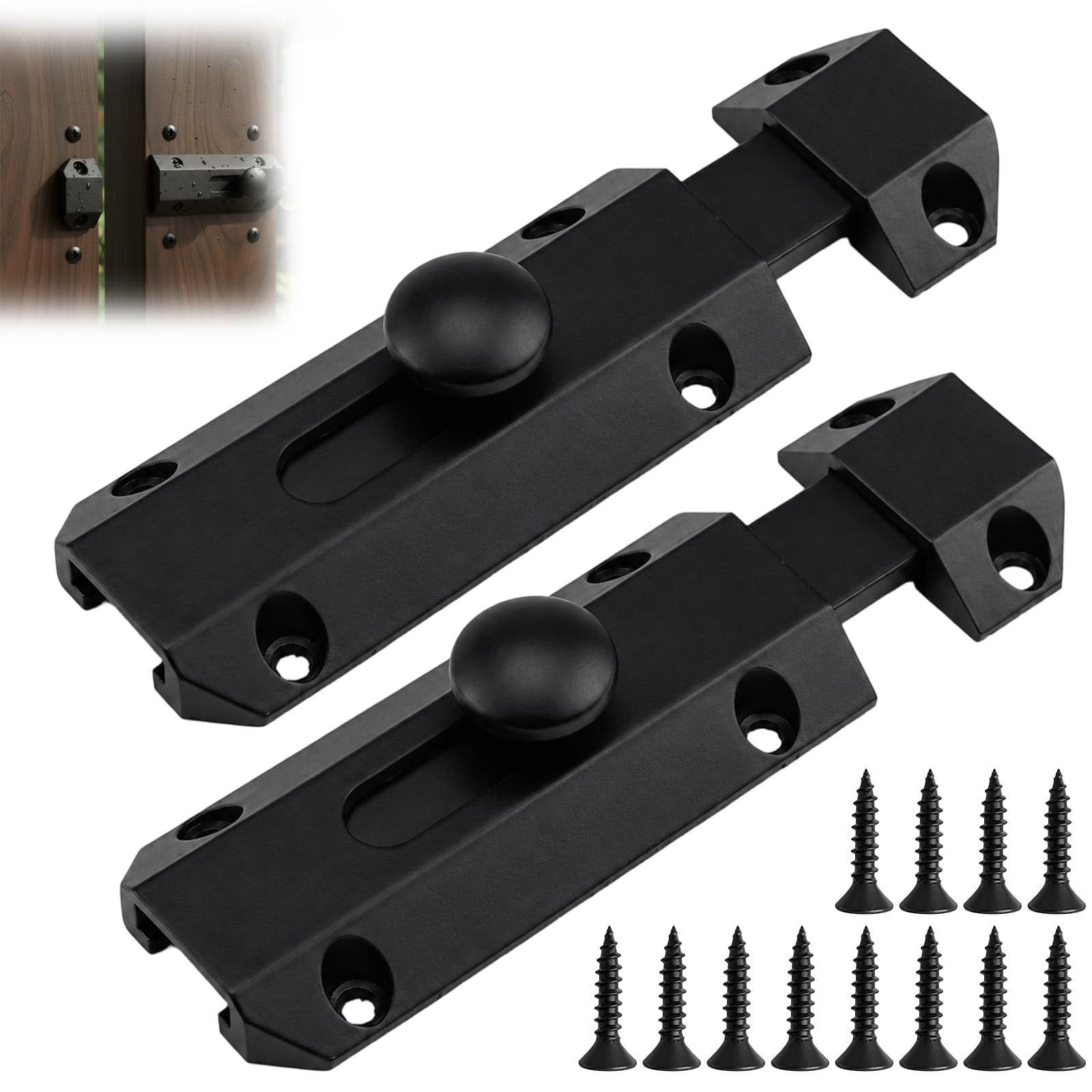 2pcs Bathroom Door Lock, Internal Door Bolts with Secure Fastening, Durable Construction for Enhanced Privacy and Safety, Easy Installation for Various Door Types