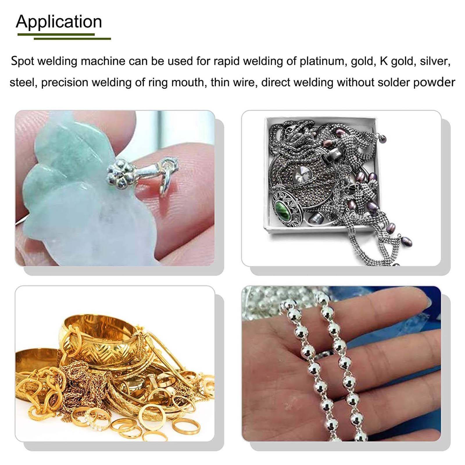 RENJJPBO Pulse Sparkle Spot Welder Gold Silver Platinum Jewelry Welding Machine 30A, Welding Range: 0.4-1.0MM