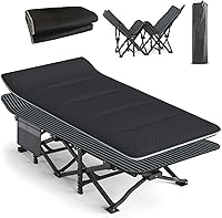 ATORPOK Camping Cot for Adults: Comfortable Folding Bed with Removable Cushion, Lightweight 450 lbs Capacity Portable Cot