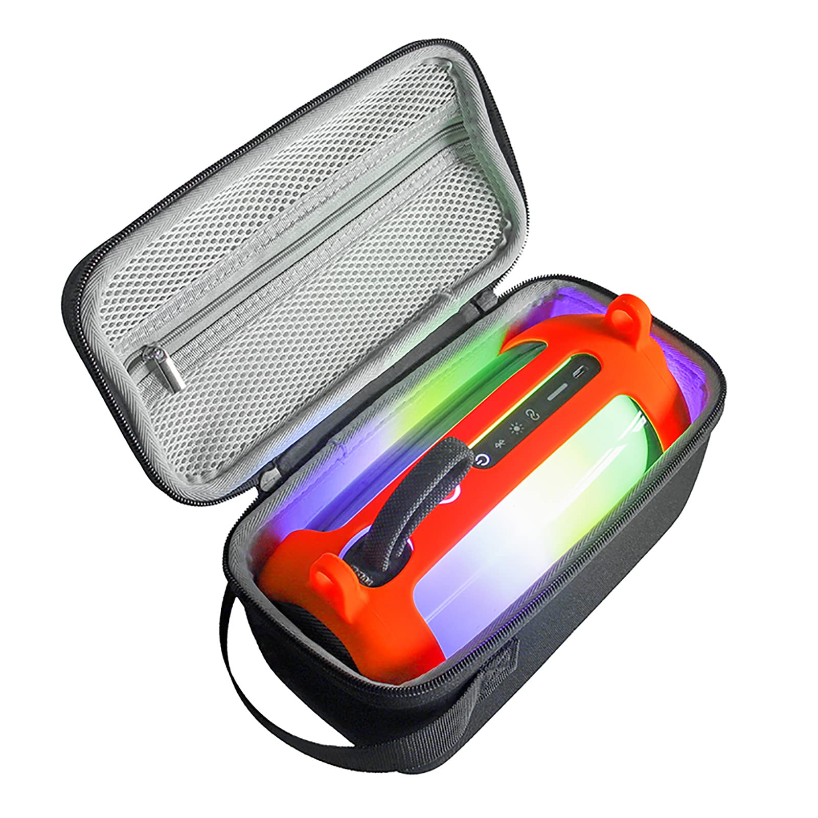 Scatola antigraffio in EVA + custodia in silicone Pulse5, custodia protettiva da viaggio con supporto quadrato