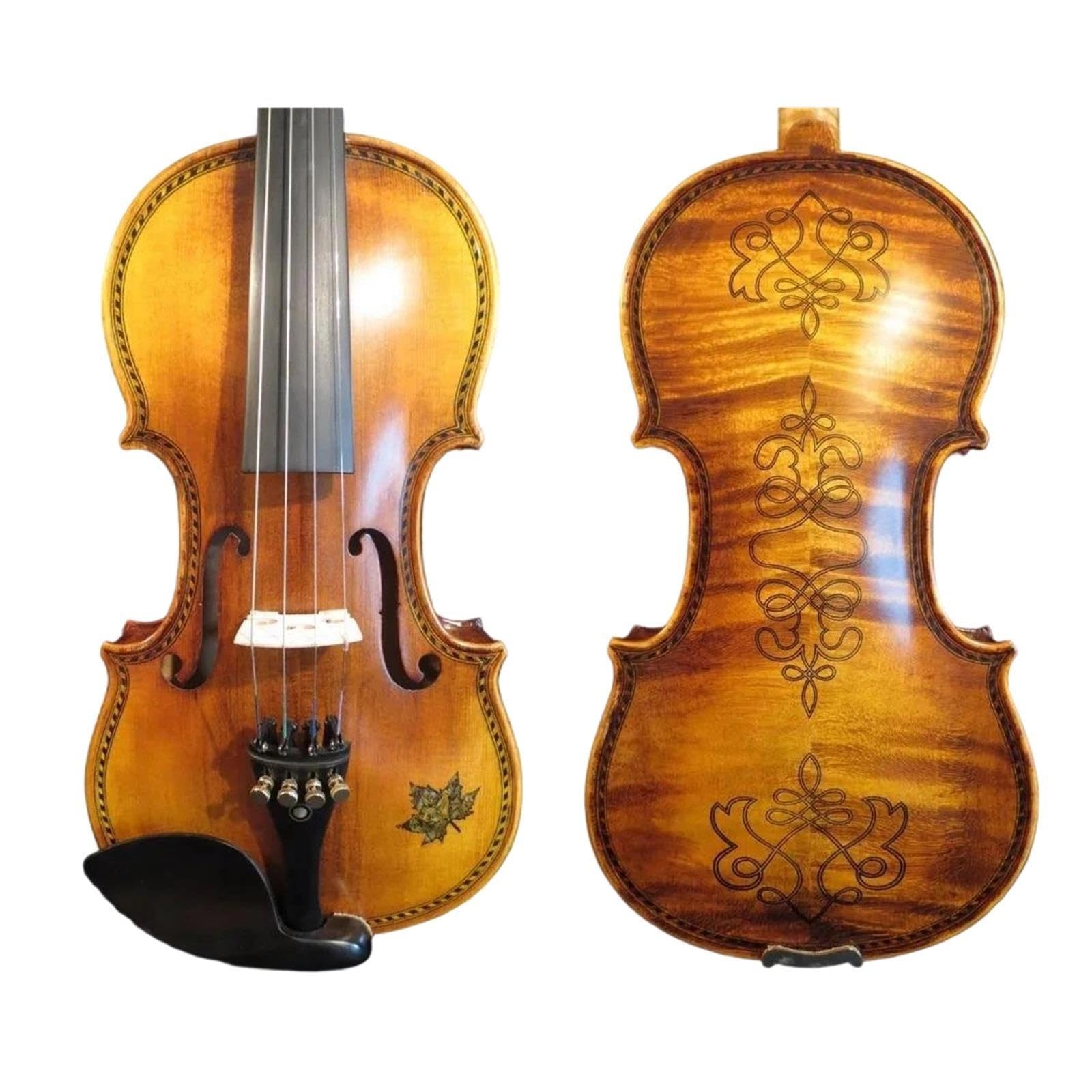 Praktische Violine Gezeichnete Intarsien Violine