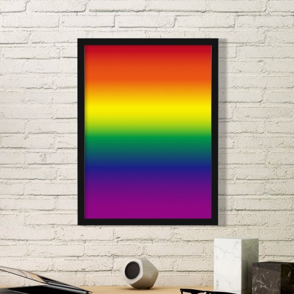 Cadre photo arc-en-ciel LGBT noir pour habiller un mur blanc vide