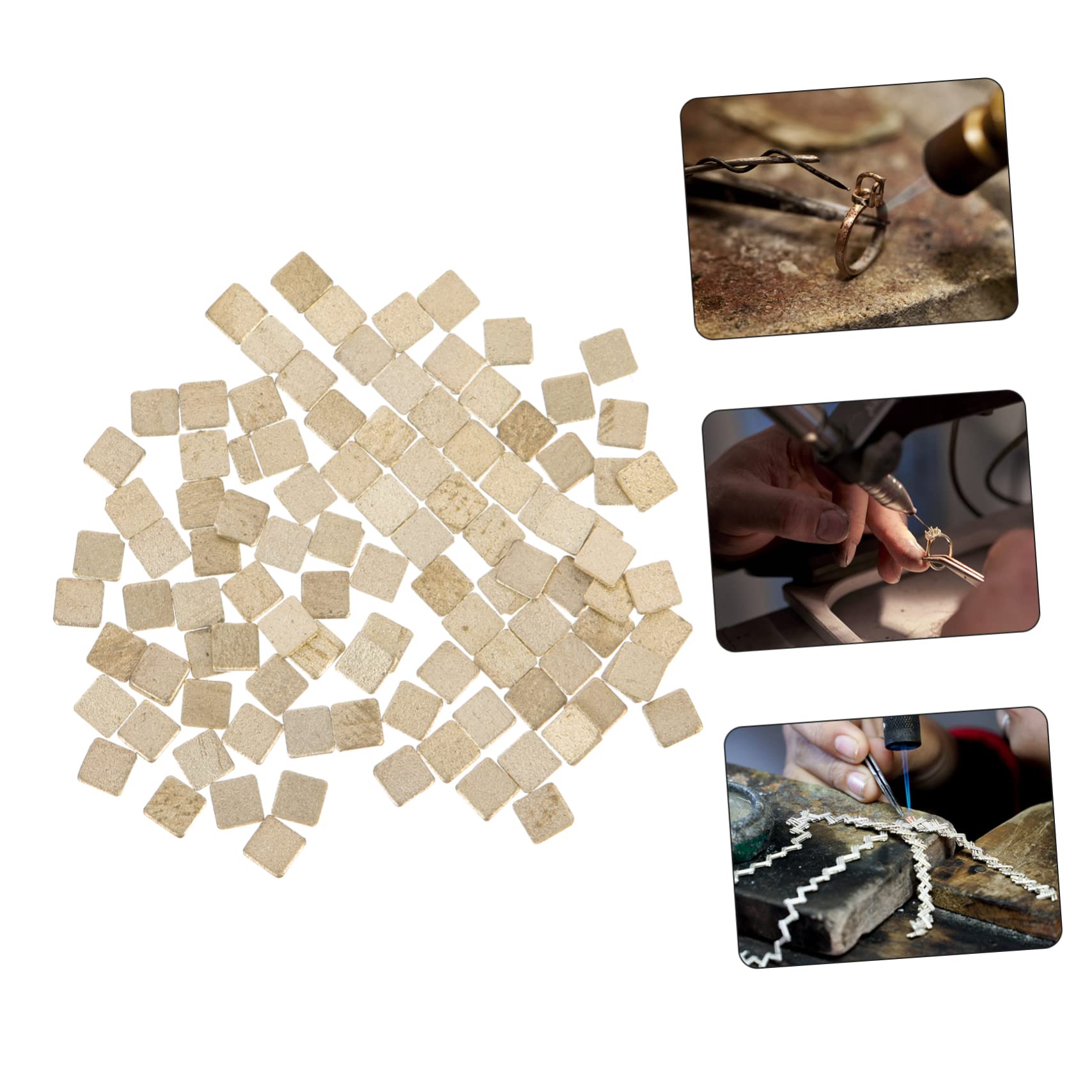 VILLCASE 2sets 100pcs Easy Flow Silver Solder for Jewelry Making Low Temperature Solder Tabs for Rings Necklaces and Bracelets Strong Joints Quick Welding 100pcs*2