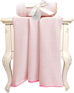 Sorrento- Cozy coton couverture pour bébé en tricot - 71,1 x 101,6 cm Rose