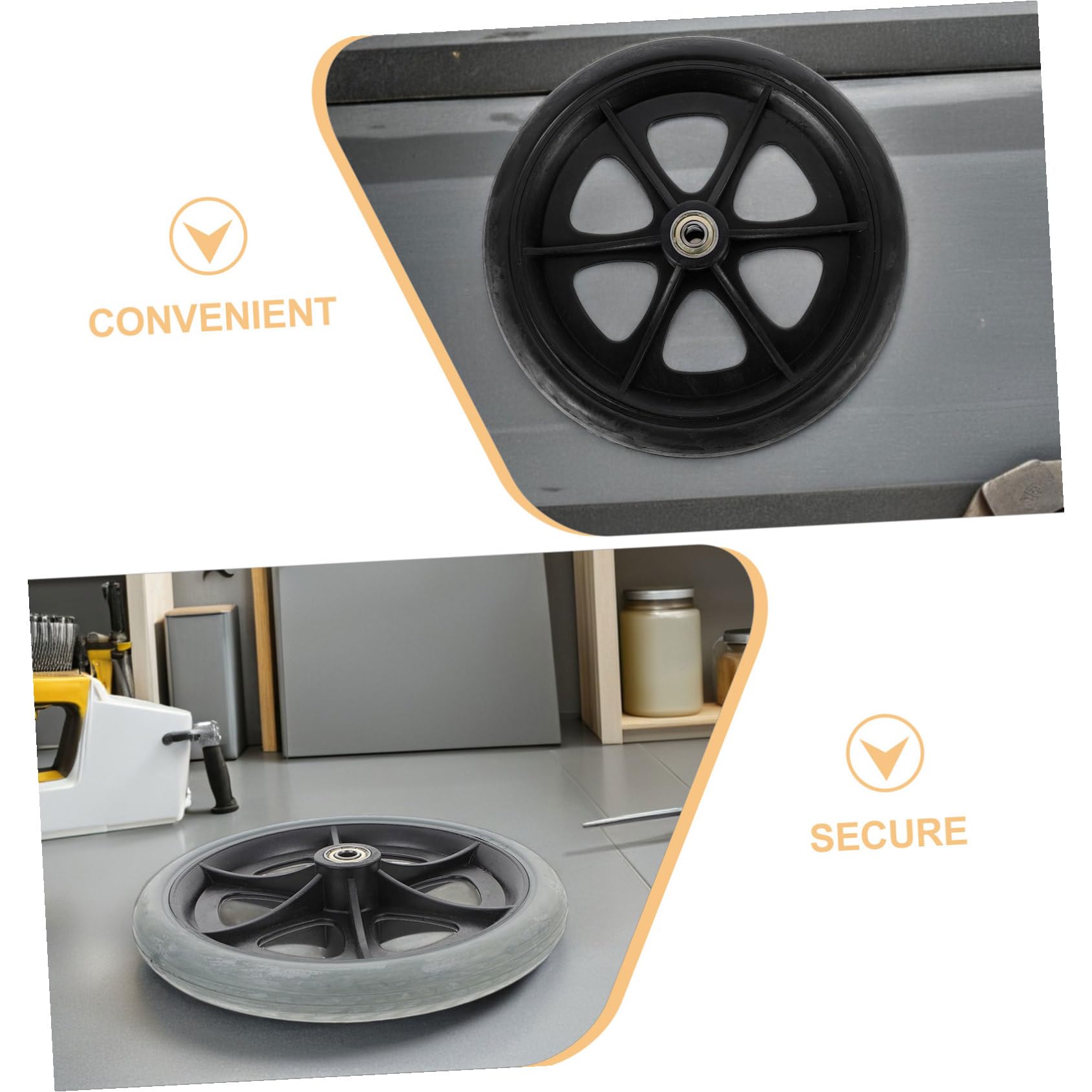 Ruedas de Repuesto para Silla de Ruedas Delanteras 4piezas | Abs Pvc Acero, Giro Suave y Sustitución Sencilla, Uso Interior y Exterior para Andador y Ayudas de Movilidad