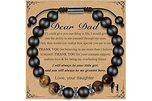 Engravable Leather Bracelet with Personalized Dad Initials | Unique Stocking Stuffer Gift...