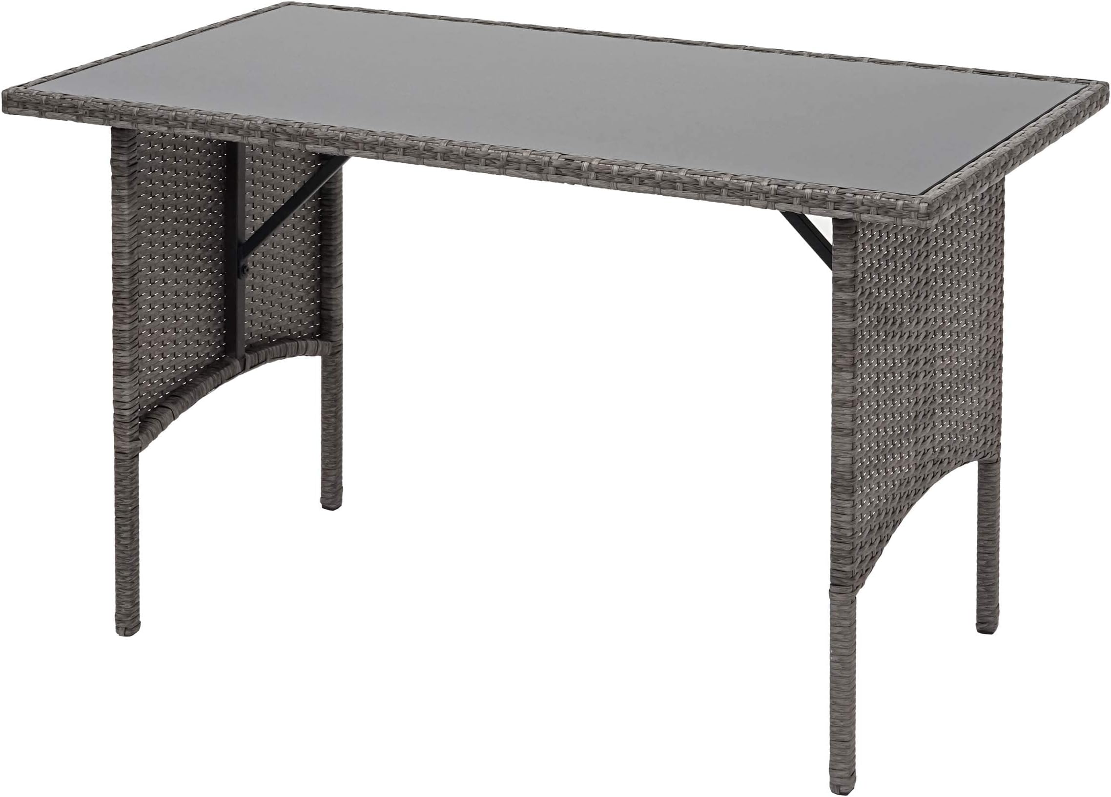 Dmora Außentisch Maratea 150x90cm - Weiß 100% Made In Italy Polypropylen