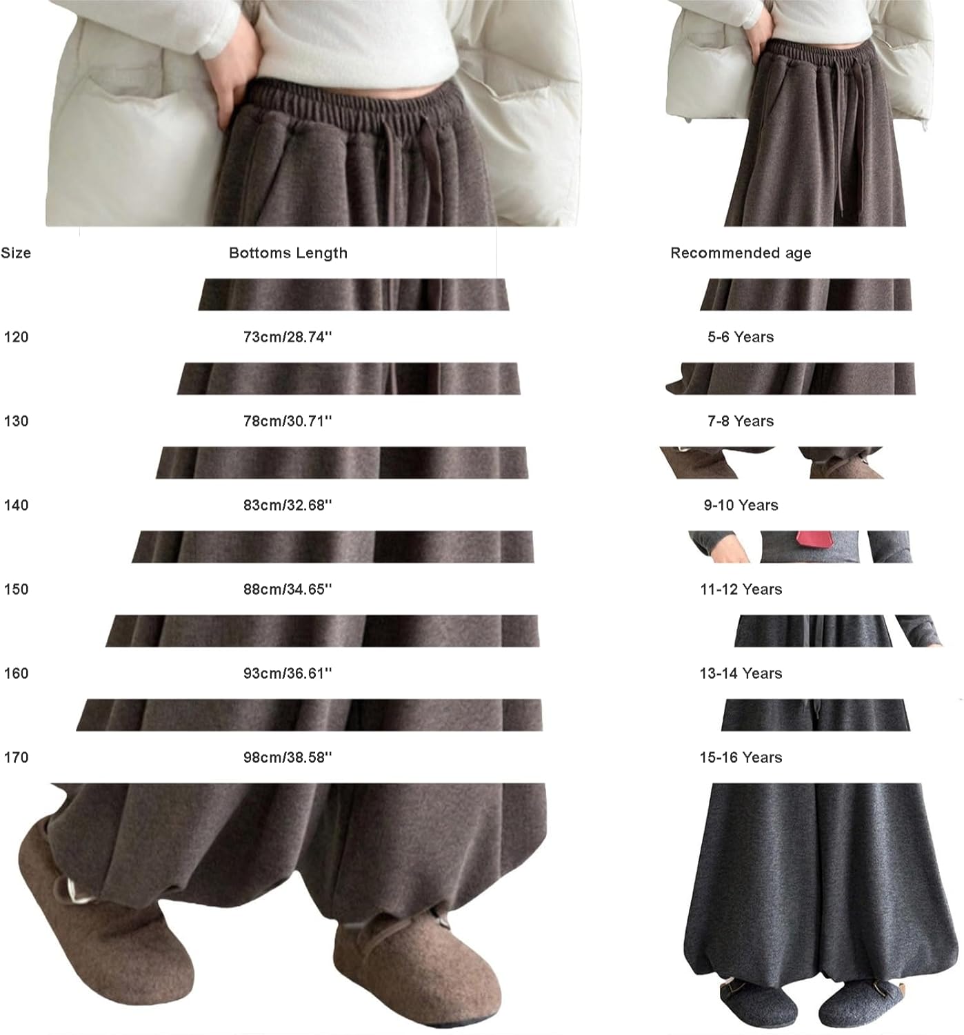 Kids Girls Cotton Pants Casual Baggy Wide Leg Trousers Teen Summer Elastic High Waist Drawstring Fashion Clothes