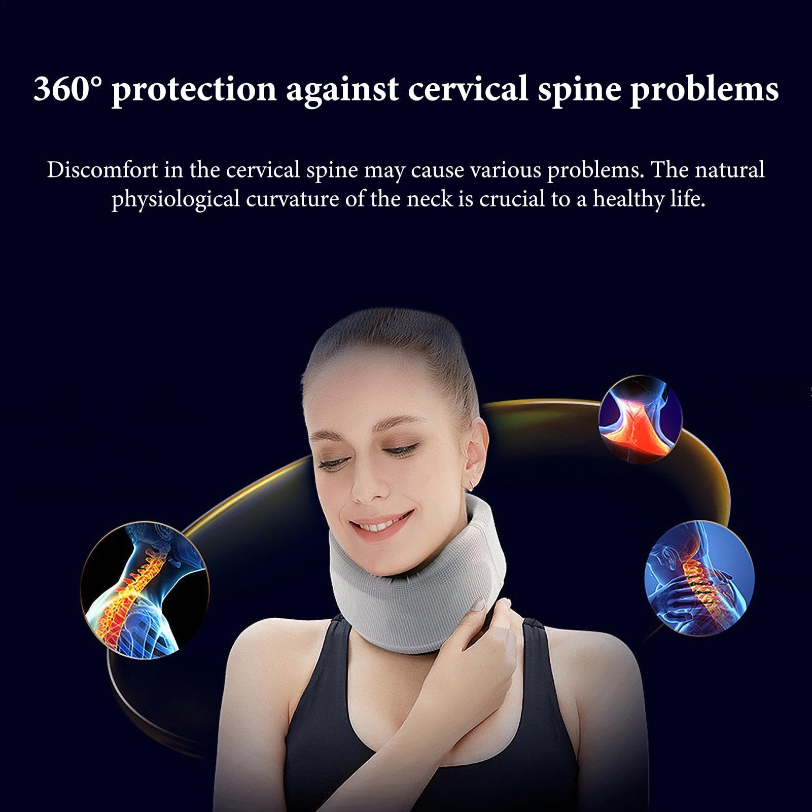 Support De Cou Ergonomique Anti-ronflement - Taille M (40 Cm), Mousse Souple, Réglable - 3