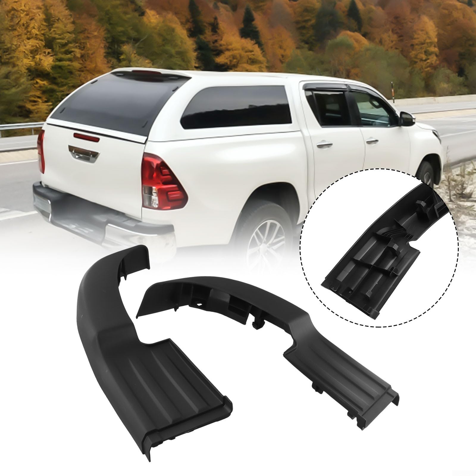 1 paio di piastre per paraurti posteriore 52164-0K030 per Toyota Hilux/Revo (2015-2019): sostituzione per 52163-0K030