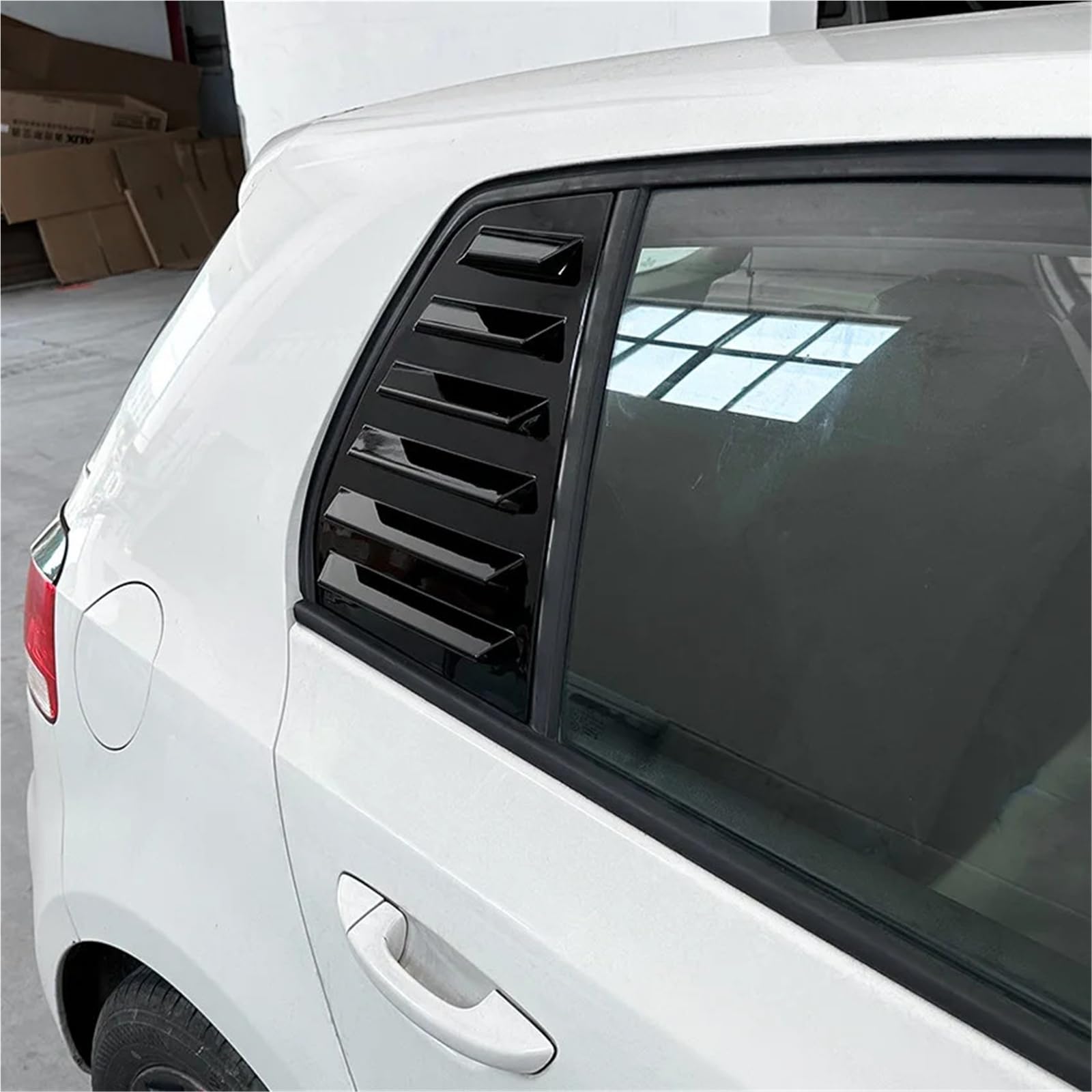 Kompatybilny z VW Golf 5 Golf 6 Golf 7 MK5 MK6 MK7 MK7.5 2003-2020 Tylna boczna listwa okienna Spoiler 1 para Osłona żaluzji okiennej Wentylator powietrza(Golf 7 Carbon Look)