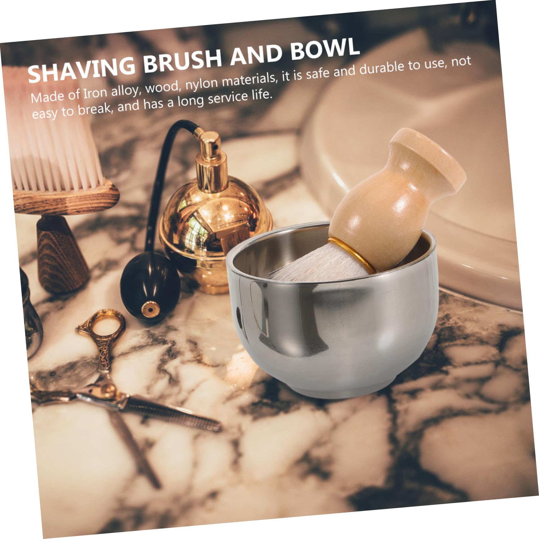 Beavorty Beard Shaving Brush Set Men's Shaving Razor Shavers for Men Barber Brush Kit Professional