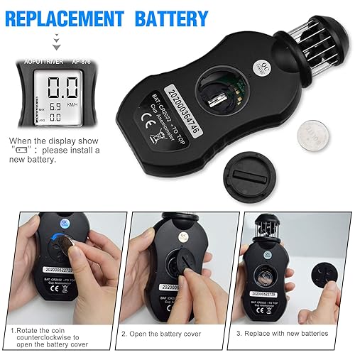 Miniatura 5 de Anemómetro anemómetro manual de dirección del viento, anemómetro de copa de viento AP-876, medidor de velocidad de aire, anemómetro digital para