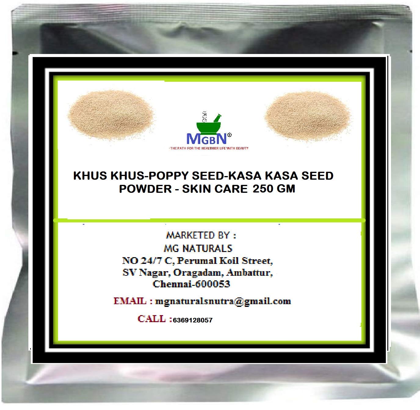 KHUS KHUSPOPPY SEEDKASA KASA SEED POWDER SKIN CARE 250 GM Amazon