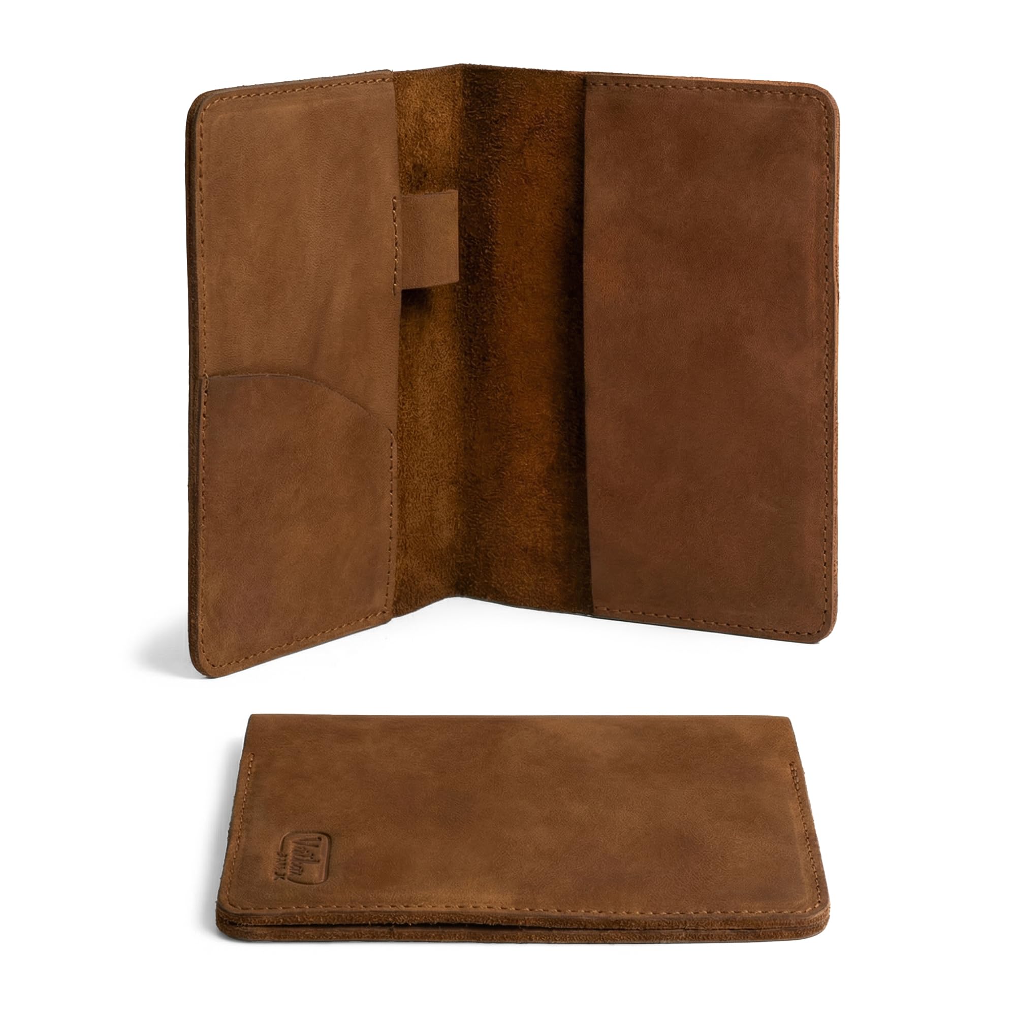 Moleskine - Custodia in pelle per appunti, 8,9 x 14 cm, con porta carte e portapenne, custodia protettiva fatta a mano per tasca Moleskine, libro e quaderni, portafoglio per appunti per viaggiatori