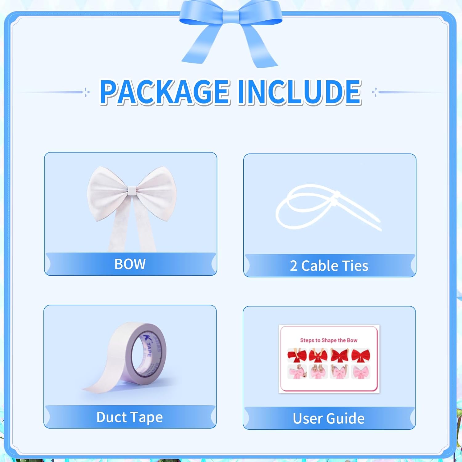 White Bow Coquette Birthday Decorations: Big Bows Party Themed Backdrop 20 Inches Large Room Wall Decor Giant Door Wedding Engagement Bridal Bachelorette Baby Shower Christmas Graduation Decoration